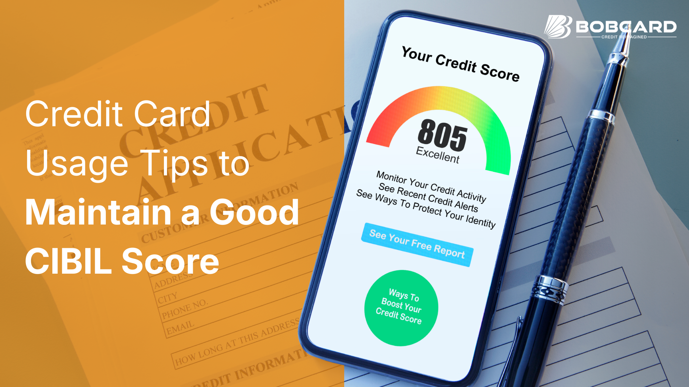 BOB Credit Card Usage Tips to Maintain a Good CIBIL Score